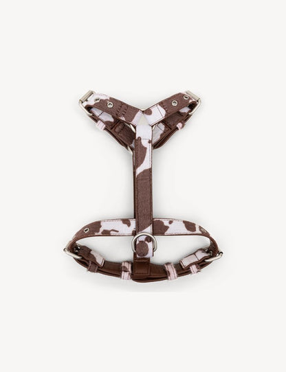 COW PRINT DOG HARNESS