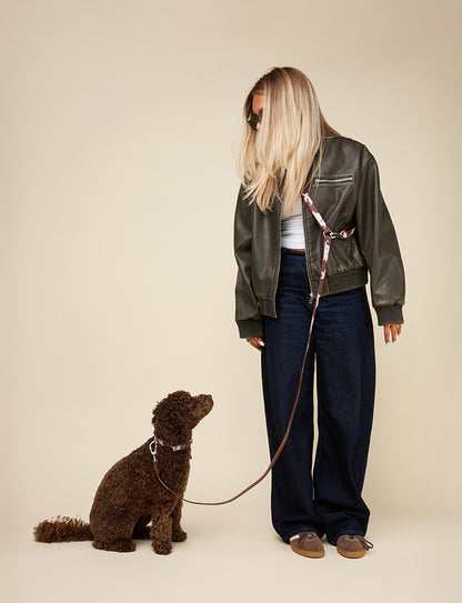 COW PRINT HANDSFREE LEASH