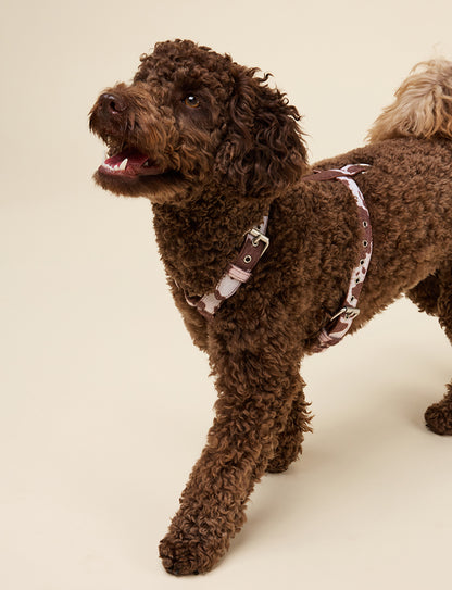 COW PRINT DOG HARNESS