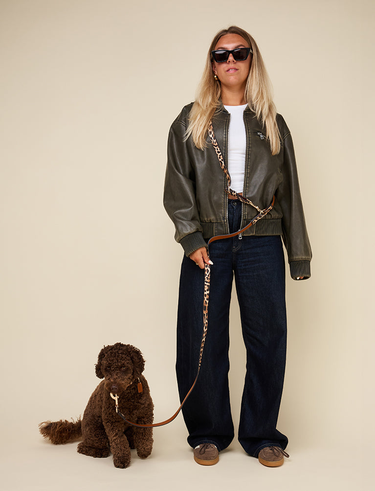 Leopard Handsfree Leash